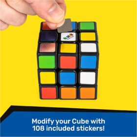 Rubik's Cube 3x3: Original Color-Matching Puzzle with Customizable Removable Stickers – Brain Teaser & Fidget Toy for Ages 8+