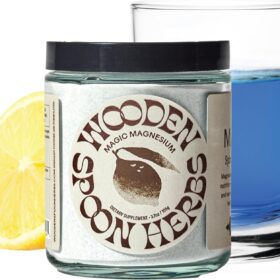 Wooden Spoon Herbs Magic Magnesium Citrate Powder – Blue Lemonade Drink Mix for Sleep, Digestion & Muscle Recovery – 200mg Sea-Sourced Magnesium Supplement (3.7oz)