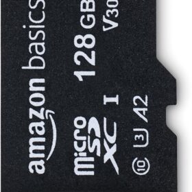Amazon Basics 128GB MicroSDXC Memory Card with Adapter - UHS-I U3, A2, Up to 100MB/s