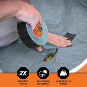 Gorilla Heavy Duty Black Duct Tape | 1.88 Inch x 35 Yard Roll | Weatherproof, Double-Thick Adhesive for Indoor and Outdoor Repairs