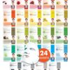 DERMAL 24-Day Skin Reset Ritual - Premium Collagen Essence Korean Face Mask Sheet Variety Pack (24 Count) | Daily Hydrating & Soothing Skincare Routine for All Skin Types