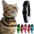 OutdoorBengal Heavy Duty Tactical Cat Collar with Breakaway Safety - Soft Padded, No Bell, Adjustable Neckwear for Medium to Large Cats (Black, Adult)
