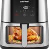 CHEFMAN TurboFry Easy-View 8 Qt Digital Air Fryer with Window – Stainless Steel, Dishwasher Safe