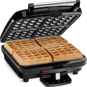 Cuisinart WAF-150NAS 4-Slice Belgian Waffle Maker, Stainless Steel with Custom Browning Control