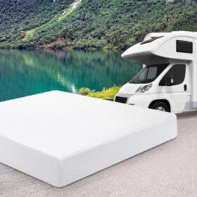 10 Inch Short Queen RV Mattress – Cooling Gel Memory Foam, Medium Firm, Fiberglass-Free Tencel Cover – CertiPUR-US Certified Camper & Trailer Bed (60" x 75")