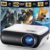 HAPPRUN Native 1080P Bluetooth Projector with 5.1 HiFi Speaker – Portable Full HD Outdoor Home Cinema for iOS/Android, PS5, Fire Stick