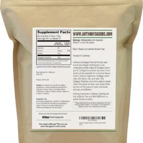 Anthony's Premium Grass-Fed Collagen Peptides Powder – Unflavored, Hydrolyzed Protein for Keto & Paleo – 1 lb