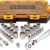 DEWALT 34-Piece Socket Set (1/4-Inch & 3/8-Inch Drive) - Mechanic Tool Kit with SAE & Metric Sockets, 72-Tooth Ratchet, and Removable Case (DWMT73804)