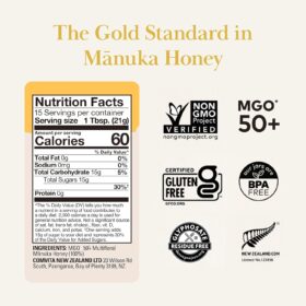 Comvita Manuka Honey for Kids – No-Mess Squeeze Bottle, MGO 50+ Multifloral Honey, 11 oz – Natural Wildflower Superfood for Breakfast & Snacks