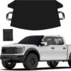 EcoNour Windshield Snow Cover – Waterproof 600D Oxford Ice & Sun Protector for SUVs, Trucks & Vans – X-Large 74”x43”