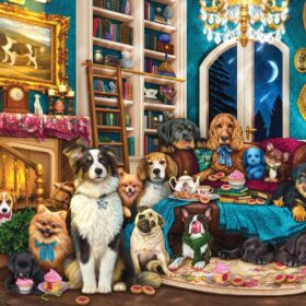 Buffalo Games Dogs in The Library 750-Piece Jigsaw Puzzle by Brigid Ashwood - Entertaining Dog Bookshelf Art for Adults & Game Nights