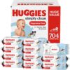 Huggies Simply Clean Baby Wipes, Fragrance-Free & Hypoallergenic, 11 Flip-Top Packs (704 Wipes Total)