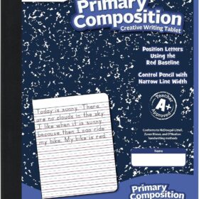 Mead Primary Composition Notebook, Grades K-2, 100 Sheets (200 Pages), 9.75 x 7.5 Inch, Blue Marble (09902)