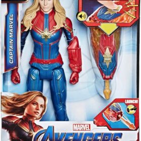 Marvel Avengers: Endgame Titan Hero Power FX Captain Marvel 12-Inch Action Figure with Launchers & Sounds