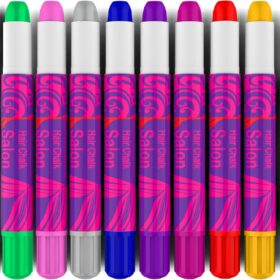 Desire Deluxe 10-Count Temporary Hair Chalk Set for Girls - Non-Toxic, Washable Salon Dye Pens for Kids, Teens & Cosplay