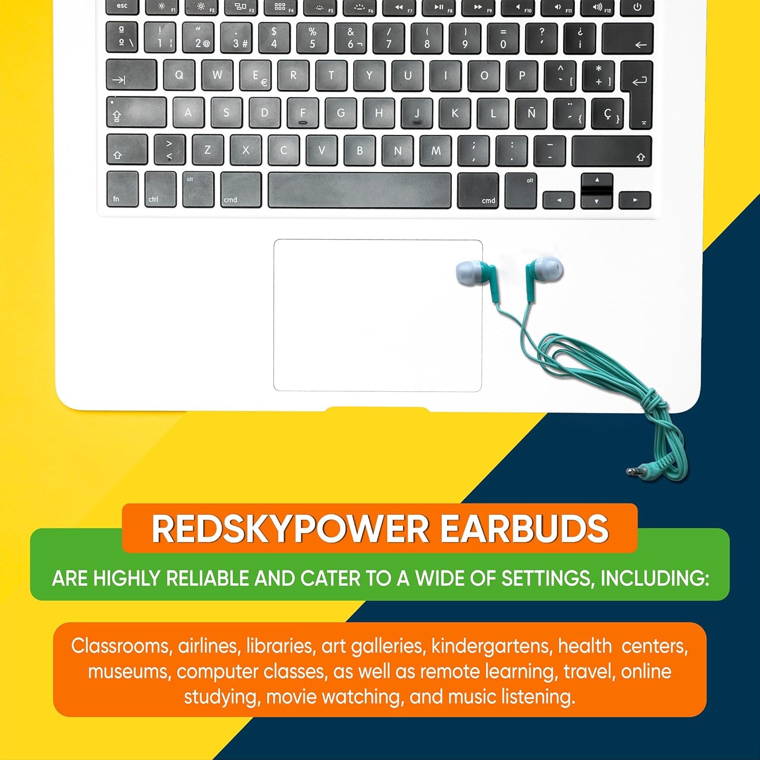 10-Pack Bulk Wired Earbuds with 3.5mm Jack – Durable In-Ear Headphones for Classrooms, Schools, and Kids