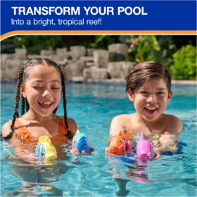 SwimWays Rainbow Reef Tuna Turner - Motorized Swimming Pool Fish Toy for Kids, Battery Powered Dive Toy for Swim Training & Pool Games (Ages 5+)