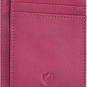 Ultra-Slim Front Pocket Leather Wallet with RFID Blocking - Minimalist Credit Card Holder for Men & Women