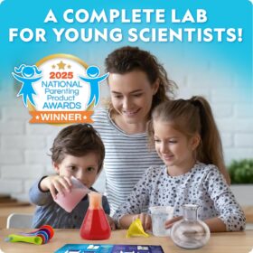 National Geographic Ultimate Junior Chemistry Set – 50 Experiments & 20+ Lab Tools for Kids Ages 4+