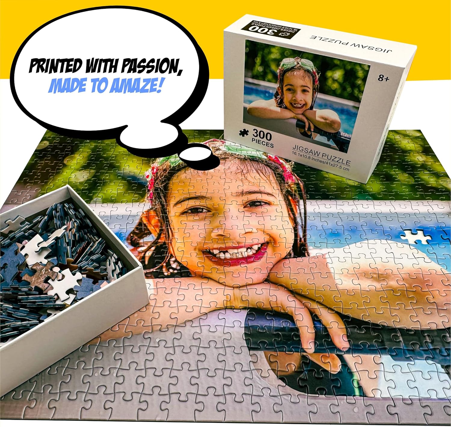 Personalized 300-Piece Photo Jigsaw Puzzle – Custom Gifts for Adults & Kids – Turn Your Favorite Memories into Interactive Fun