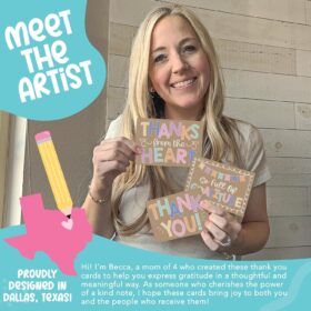 Hadley Designs 54-Count Bulk Thank You Cards with Envelopes – 6 Cute Designs for Teachers, Kids, Birthdays & Business