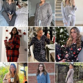 Ekouaer Women's Long Sleeve Pajama Set - Ultra-Soft Button Down Loungewear Sleepwear Top & Pants