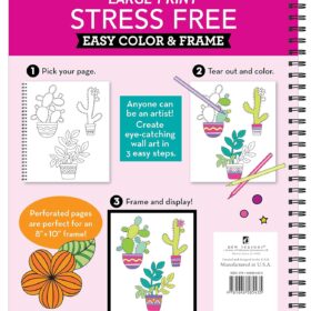 Large Print Adult Coloring Book: Spiral Bound with 31 Stress-Relieving Designs | Flowers, Mandalas & Nature | Perfect for Seniors & Beginners