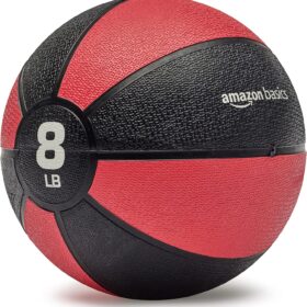 Amazon Basics 8 lb. Durable Rubber Medicine Ball for Strength Training & Core Workouts