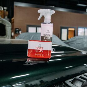 Fore Clay & Luster Lube Car Clay Bar Kit - Premium Auto Detailing Clay Bar & Hydrophobic Lubricant for Paint Decontamination - Removes Iron, Brake Dust & Overspray