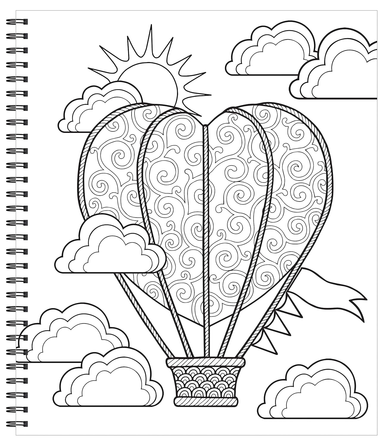 Large Print Adult Coloring Book: Spiral Bound with 31 Stress-Relieving Designs | Flowers, Mandalas & Nature | Perfect for Seniors & Beginners