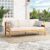 Christopher Knight Home Aston 3-Person Outdoor Acacia Wood Sofa with Water-Resistant Cushions, Teak