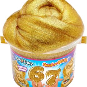 CRA-Z-Art 67 Slime Bucket – 24 oz Gold Glitter Premade Slime for Kids, Sensory Fidget Toy, Non-Toxic Stretchy Putty