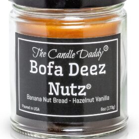 Bofa Deez Nutz 6oz Double Pour Scented Candle – Hilarious Prank Gift with Banana Nut Bread & Hazelnut Vanilla – 40 Hour Burn Time for Stress Relief & Home Décor