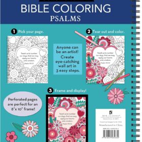 Color & Frame Bible Coloring: Psalms - 63 Inspirational Designs with Spiral Binding
