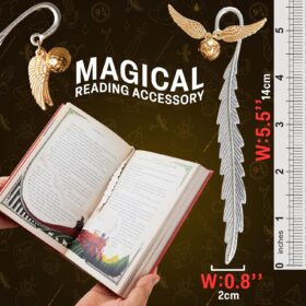 Harry Potter Golden Snitch Metal Bookmark with Gift Box &ndash; Official Hogwarts Reading Accessories & Book Lovers Gift