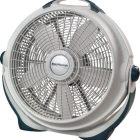 Lasko 3300 20-Inch Wind Machine Air Circulator Fan with 3 High-Velocity Speeds, Gray