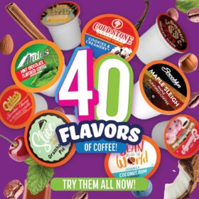 Two Rivers Coffee Flavored Coffee Pods Variety Pack – 40 Count Single-Serve Cups Compatible with Keurig K-Cup Brewers (Assorted Gourmet Flavors)
