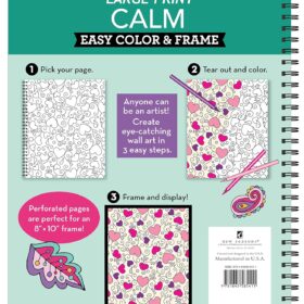 Large Print Adult Coloring Book: Spiral Bound Stress Relief Art with 31 Calming Designs (Easy Tear & Frame Pages)