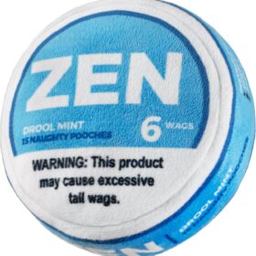 Nestpark Zen Pupper 'Deckies' Parody Dog Toy - Hilarious Plush Chew with Squeaker & Crinkle - The Ultimate 'Drool Mint' Gift for Puppies & Dogs