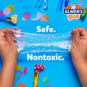 Elmer's Gue Premade Slime Bucket, Glassy Clear with 5 DIY Mix-In Sets, 3 lb. Party Pack with Clay, Beads, Glitter & More