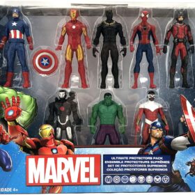 Marvel Avengers Assemble 8-Pack Action Figure Set with Iron Man, Hulk, Spider-Man & More