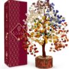 Handmade 7 Chakra Healing Crystal Tree of Life - Feng Shui Gemstone Bonsai for Positive Energy, Meditation, & Home Decor