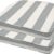Honeycomb Outdoor Chair Cushions (Set of 2) - 21x18.5in Cabana Stripe Stone Grey Patio Seat Pads - UV Resistant, Water Repellent Olefin Fabric