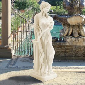 YOLENY 51" Roman Goddess Nymph Statue - Magnesium Oxide Large Outdoor Garden Sculpture for Patio, Lawn & Entryway