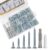 JEGONFRI 203-Piece Wood Screw Assortment Kit with 30 Plastic Wall Anchors – Heavy Duty Carbon Steel Flat Head Phillips Drive for Wood, Drywall, and Home Repair