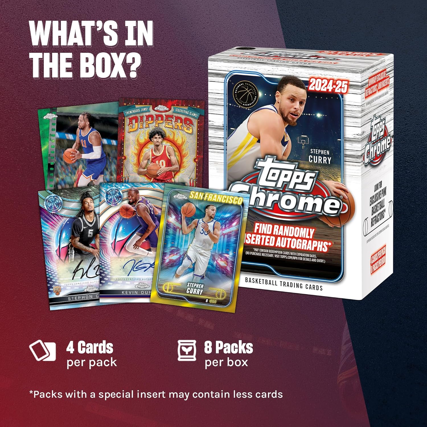 2024-25 Topps Chrome Basketball Value Box - Factory Sealed (32 Cards/Packs)
