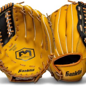 Franklin Sports Field Master Baseball & Softball Glove – Quick-Break Synthetic Leather Mitt for Adult & Youth, Right Hand Throw