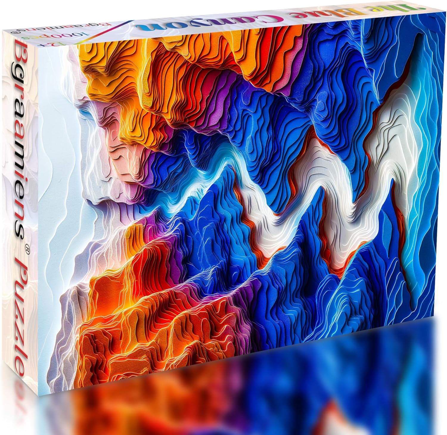Bgraamiens The Blue Canyon 1000 Piece Puzzle - 3D Visual Autostereoscopy Jigsaw for Adults - Challenging Artwork with High Resolution Poster