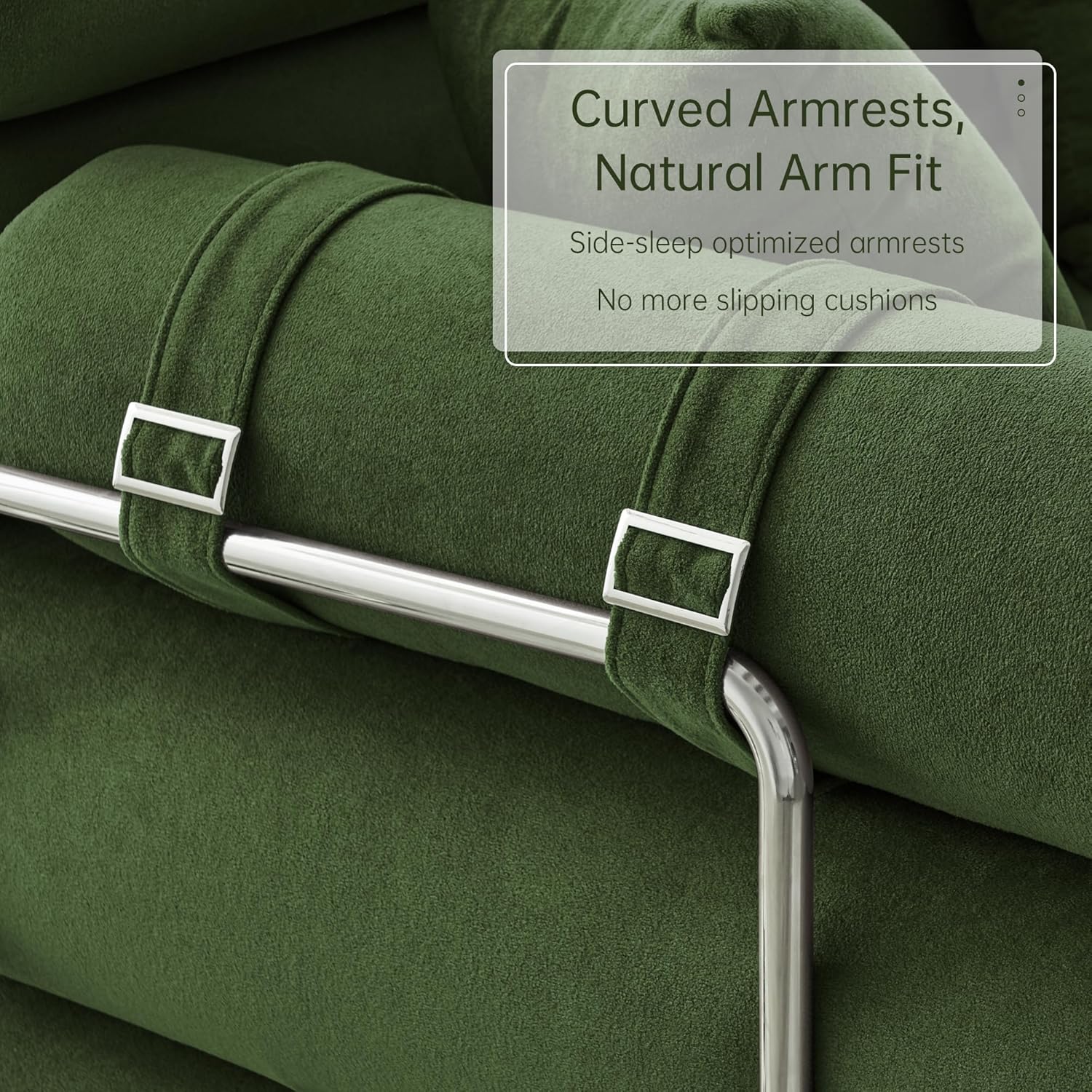 YINIX 35'' High-Back Floor Sofa Bed – Convertible Folding Sleeper Couch with Rounded Armrests – All-Memory Foam Lounge Chair for Living Room & Bedroom (Green)