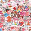 100Pcs Holographic Valentine's Day Heart Stickers for Kids – Bulk Vinyl Decals for Classroom Exchange, Gift Bags, and Scrapbooking